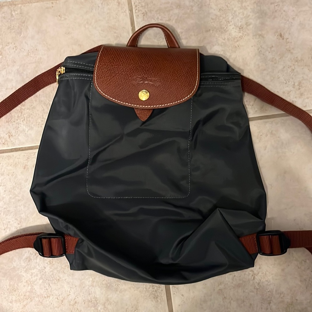 Navy Longchamp backpack